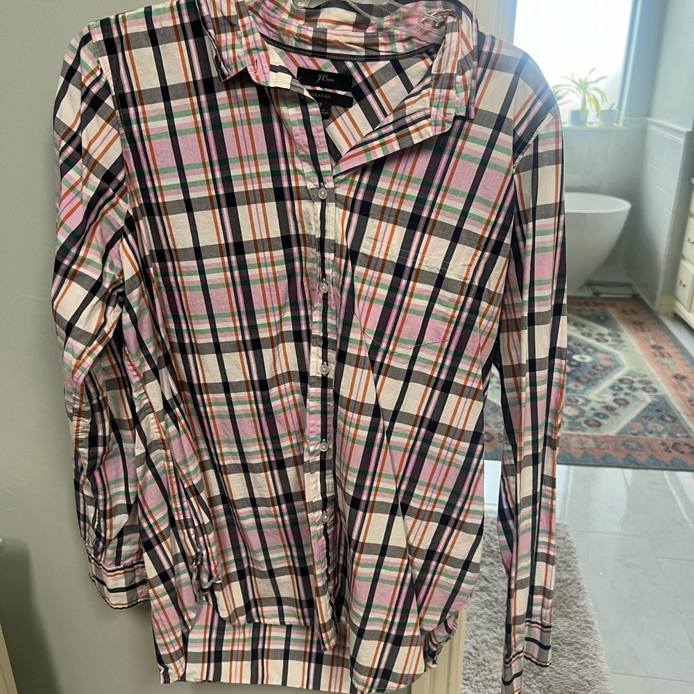 J. Crew Multicolor Plaid Button Down Shirt